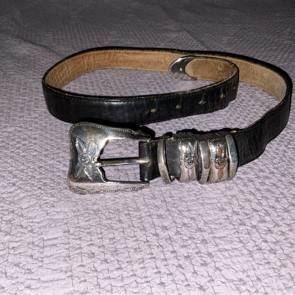 Black south Beach leather belt - Picture 4 of 7